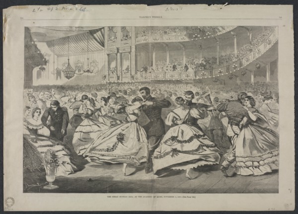 The Great Russian Ball at the Academy of Music, November 5, 1863, 1863. Creator: Winslow Homer (American, 1836-1910).