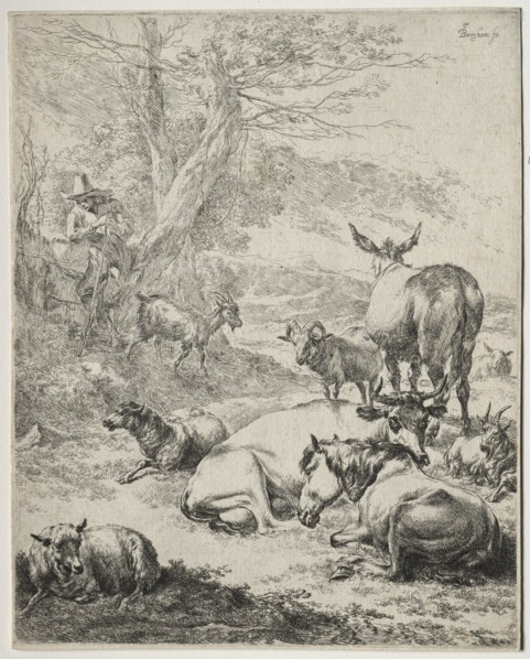 The Herd at Rest. Creator: Nicolaes Berchem (Dutch, 1620-1683).