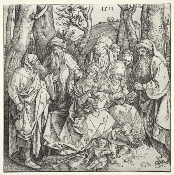 The Holy Family with Two Musician Angels, 1511. Creator: Albrecht Dürer (German, 1471-1528).