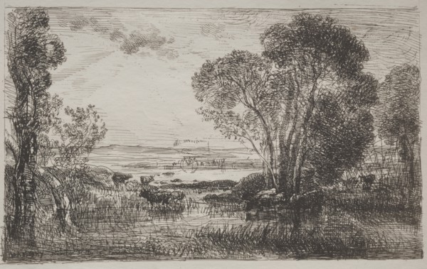 The Hydraulic Machine, original impression 1862, printed in 1921. Creator: Charles François Daubigny (French, 1817-1878).