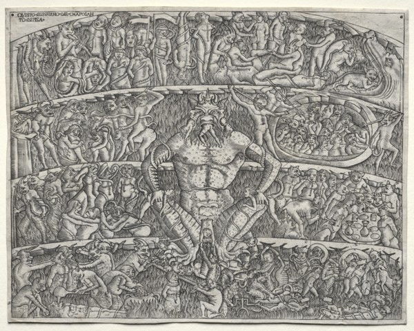 The Inferno According to Dante, after the Fresco in the Campo Santo at Pisa, 1400s. Creator: Unknown.