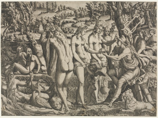 The Judgment of Paris, c. 1545. Creator: Jean Mignon (French).