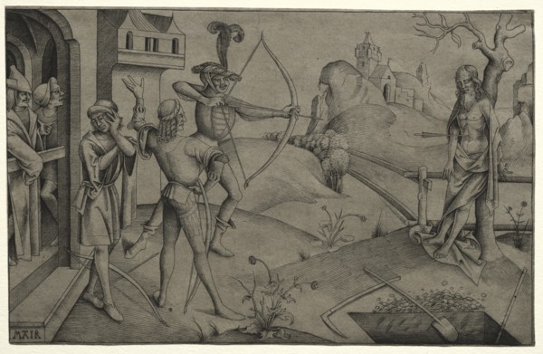 The King's Sons Shooting at their Dead Father's Body, 1495-1504. Creator: Nicolaus Alexander Mair von Landshut (German, 1520).