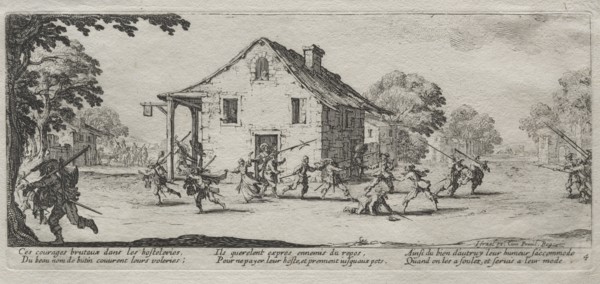 The Large Miseries of War: Marauding, 1633. Creator: Jacques Callot (French, 1592-1635).