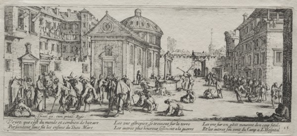 The Large Miseries of War: The Hospital, 1633. Creator: Jacques Callot (French, 1592-1635).