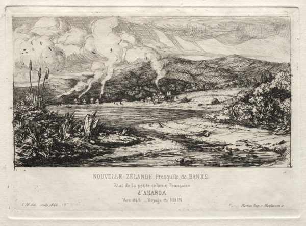 The Little French Colony at Akaroa, 1845, 1865. Creator: Charles Meryon (French, 1821-1868).