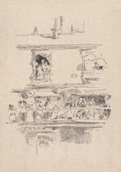 The Long Balcony, 1894. Creator: James McNeill Whistler (American, 1834-1903).