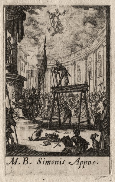 The Martyrdom of the Apostles: St. Simon. Creator: Jacques Callot (French, 1592-1635).