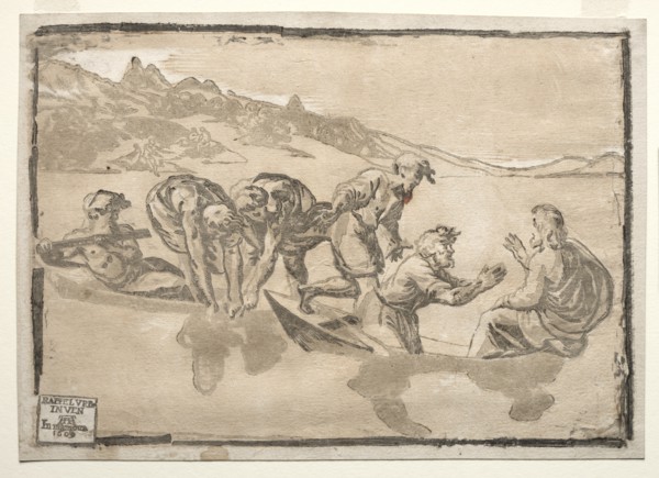 The Miraculous Draught of Fishes. Creator: Ugo da Carpi (Italian, c. 1479-c. 1532).
