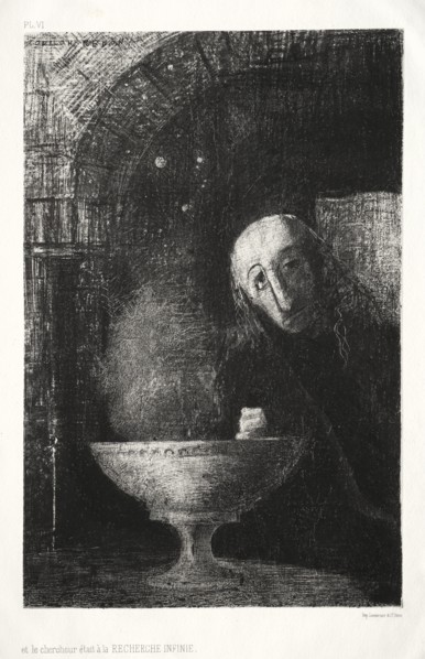 The Night: And the Searcher was Engaged in an Infinite Search, 1886. Creator: Odilon Redon (French, 1840-1916); Lemercier & Cie..