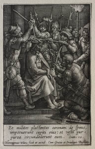 The Passion: The Crowning with Thorns. Creator: Hieronymus Wierix (Flemish, 1553-1619).