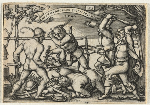 The Peasant Wedding or the Twelve Months: No. 9, 1547. Creator: Hans Sebald Beham (German, 1500-1550).