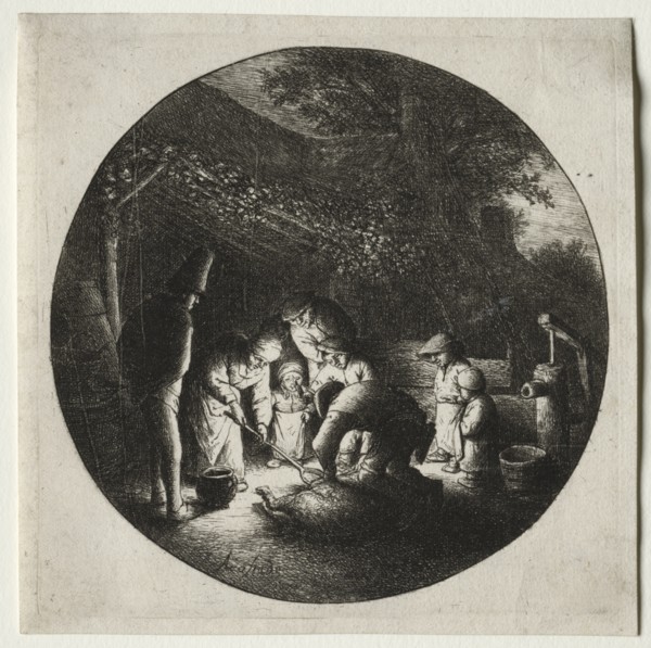 The pigkillers. Creator: Adriaen van Ostade (Dutch, 1610-1684).