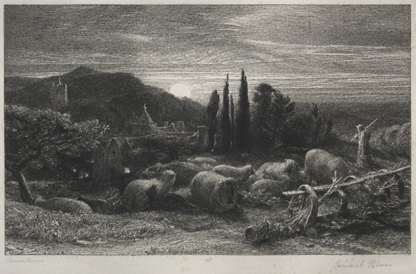 The Rising Moon. Creator: Samuel Palmer (British, 1805-1881).