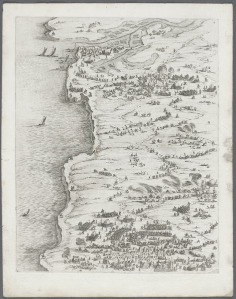 The Siege of La Rochelle: Plate 5, 1628-1630. Creator: Jacques Callot (French, 1592-1635), assistant of.