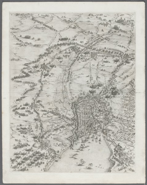 The Siege of La Rochelle: Plate 6, 1628-1630. Creator: Jacques Callot (French, 1592-1635).