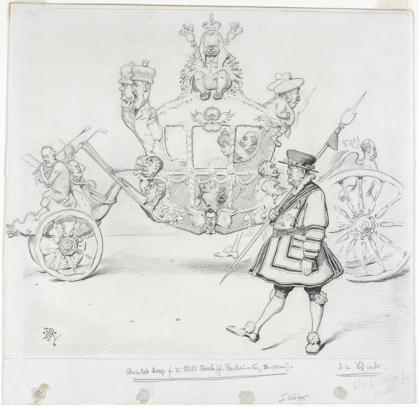 The Stagecoach for Parliamentary Purposes. Creator: Edward Tennyson Reed (British, 1860-1933).