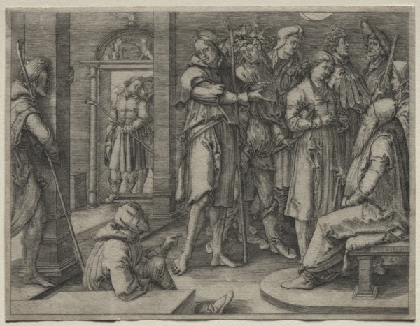 The Story of Joseph: Joseph Interprets his Dream to Jacob, 1512. Creator: Lucas van Leyden (Dutch, 1494-1533).
