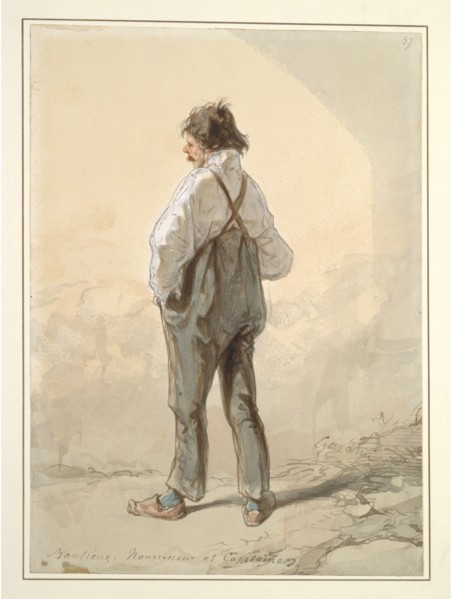 The Suburbs: Stock Raiser and Captain, probably 1859-1860. Creator: Paul Gavarni (French, 1804-1866).