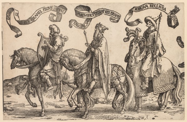 The Twelve Kings of Israel: David, Solomon, Rehoboam, 1515-1517. Creator: Lucas van Leyden (Dutch, 1494-1533).