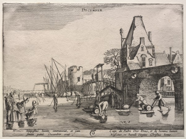 The Twelve Months: December. Creator: Jan van de Velde (Dutch, 1620-1662).