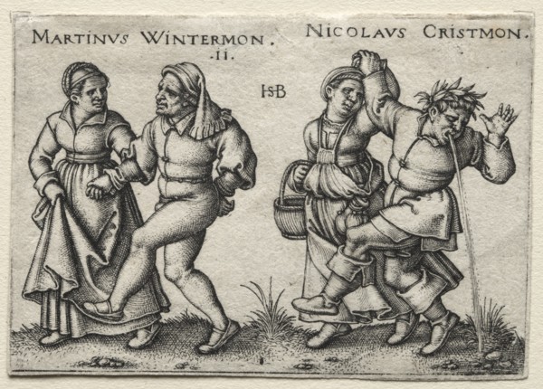 The Village Wedding: Martinus Wintermon / Nicolaus Cristmon, 1546. Creator: Hans Sebald Beham (German, 1500-1550).