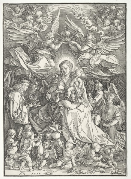 The Virgin Surrounded by Many Angels, 1518. Creator: Albrecht Dürer (German, 1471-1528).