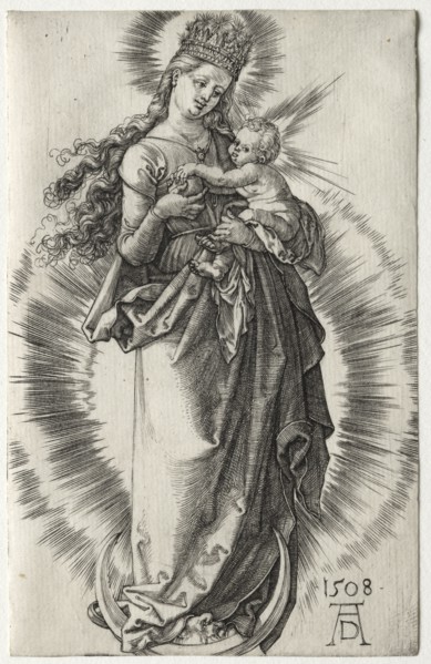 The Virgin with a Starry Crown, 1508. Creator: Albrecht Dürer (German, 1471-1528).