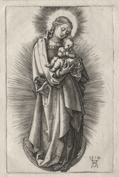 The Virgin with Hairband on a Crescent Moon, 1508. Creator: Albrecht Dürer (German, 1471-1528).