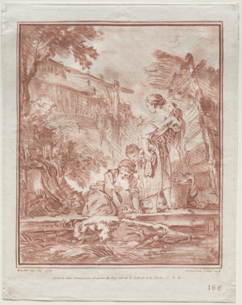 The Washerwoman, 1767. Creator: Gilles Demarteau (French, 1722-1776).
