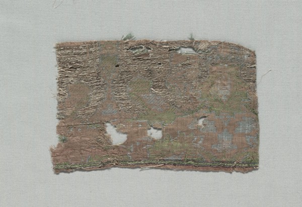 Three Fragments of Italian Gothic Silk, 1350-1399. Creator: Unknown.