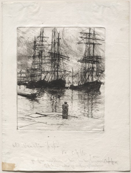 Three Ships, Venice, 1880. Creator: Otto H. Bacher (American, 1856-1909).