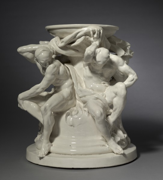 Titans, Support for a Vase, c. 1877. Creator: Auguste Rodin (French, 1840-1917); Albert-Ernest Carrier-Belleuse (French, 1824-1887), probably by.