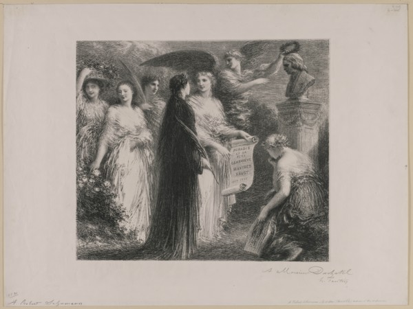 To Robert Schumann, 1894. Creator: Henri Fantin-Latour (French, 1836-1904).