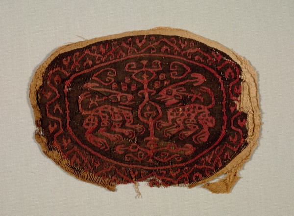 Two Confronted Animals from a Tunic, 700s-800s. Creator: Unknown.