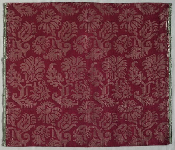 Two Lengths of Silk Damask, 1600s. Creator: Unknown.