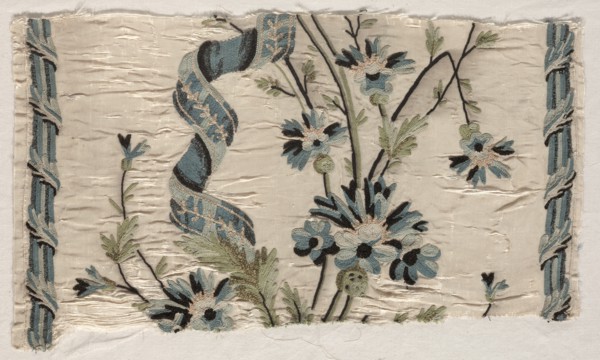 Two Pieces of Embroidery, 1723-1774. Creator: Philippe de Lasalle (French, 1723-1805).
