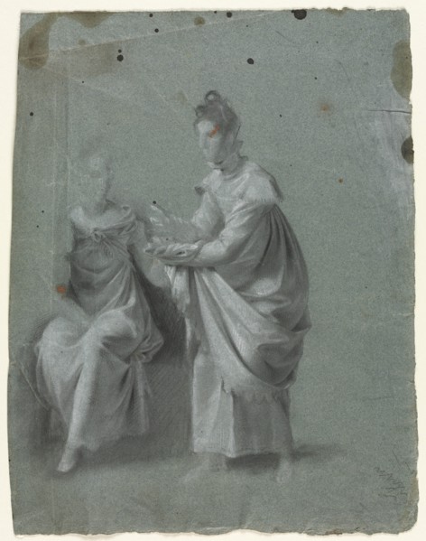 Two Women, 1800s. Creator: Anonymous; Pierre-Paul Prud'hon (French, 1758-1823), circle of.