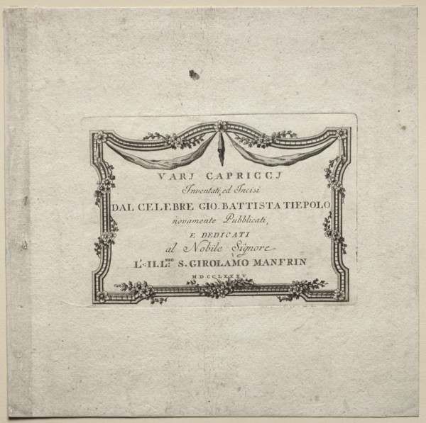 Various Caprices, 1785. Creator: Giovanni Battista Tiepolo (Italian, 1696-1770).