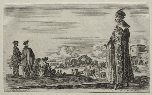 Various Figures and Landscapes: A Group of Polish Gentlemen, 1649. Creator: Stefano Della Bella (Italian, 1610-1664).