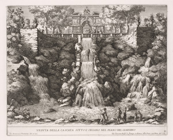 Veduta della Cascata Sotto LOrgano nel Piano del Giardino. Creator: Giovanni Francesco Venturini (Italian, 1650-1710).