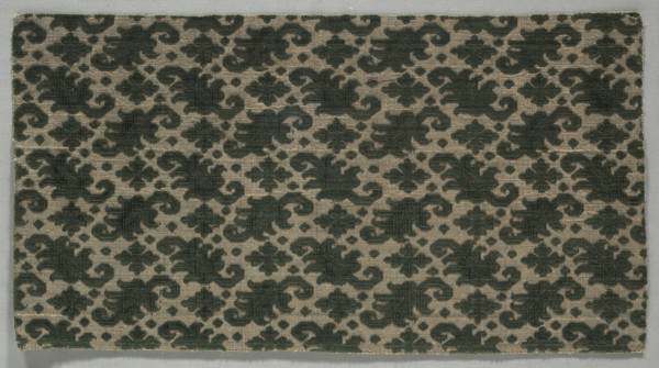Velvet Fragment, 1600-1740. Creator: Unknown.