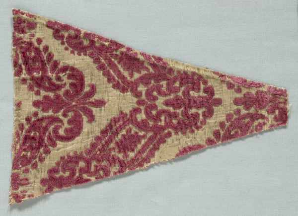 Velvet Fragment, 1650-1699. Creator: Unknown.