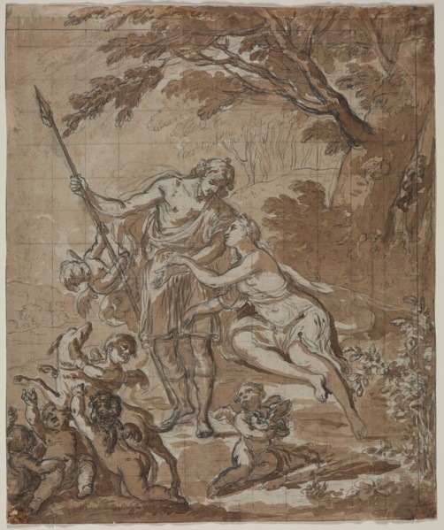 Venus and Adonis, 1713. Creator: Unknown.