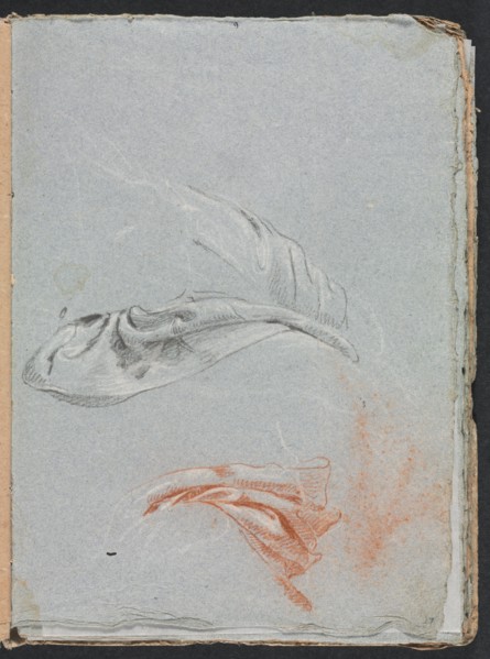 Verona Sketchbook: Drapery studies (page 17), 1760. Creator: Francesco Lorenzi (Italian, 1723-1787).