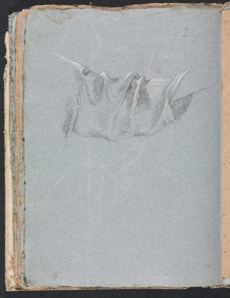 Verona Sketchbook: Drapery study (page 48), 1760. Creator: Francesco Lorenzi (Italian, 1723-1787).