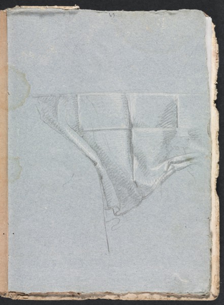 Verona Sketchbook: Drapery study (page 93), 1760. Creator: Francesco Lorenzi (Italian, 1723-1787).