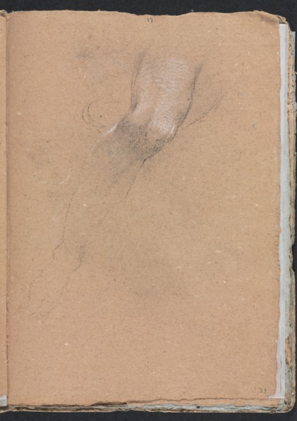 Verona Sketchbook: Right leg (page 33), 1760. Creator: Francesco Lorenzi (Italian, 1723-1787).