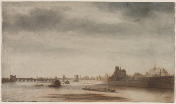 View of Orléans from the Loire, c. 1670. Creator: Lambert Doomer (Dutch, 1623-1700).