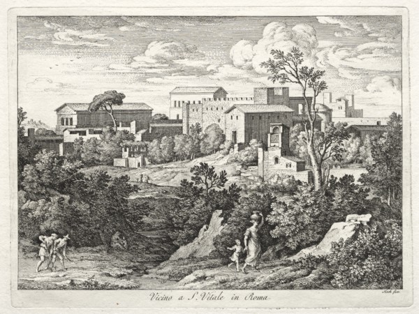 View of San Vitale, Rome, c. 1810. Creator: Joseph Anton Koch (Austrian, 1768-1839).